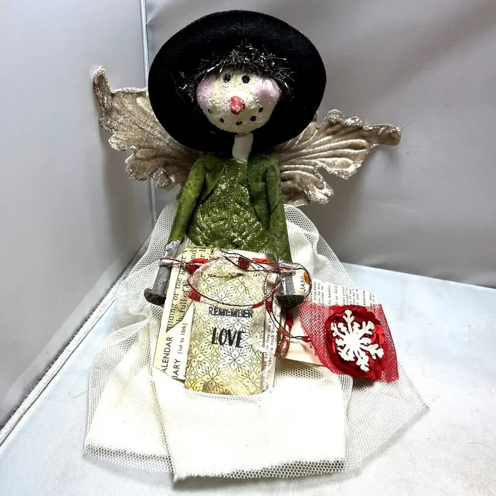 OOAK Hand Made Snowman Fairy Doll Figure